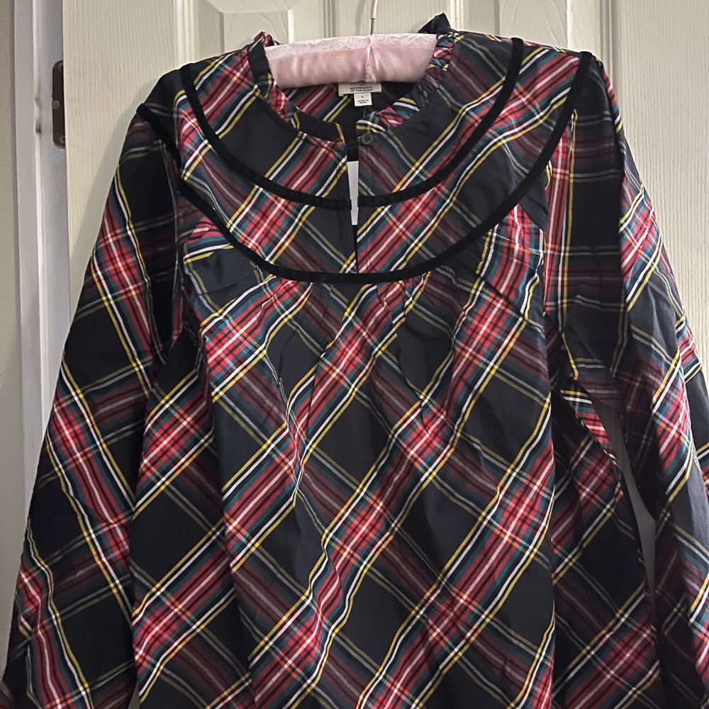 J. Crew Colorful plaid  Shirt.  Perfect for holidays!